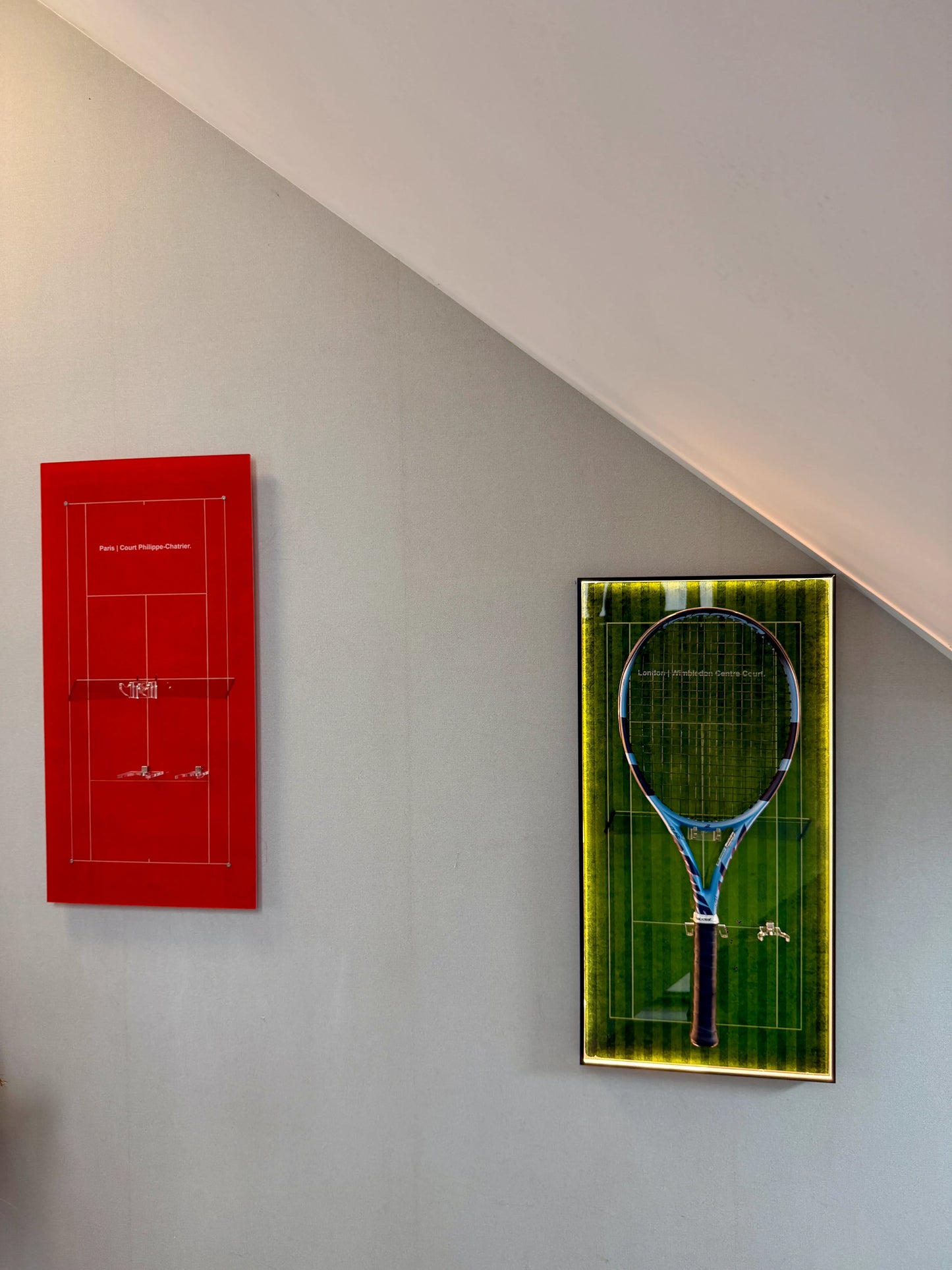 Lighting Tennis Racket Wall Mount Display Frame