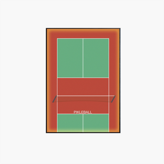 Lighting PickleBall Paddle Wall Mount Display Frame Red & Green