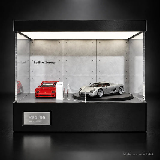 1:64 Rotating LED Display Case — Concrete Style