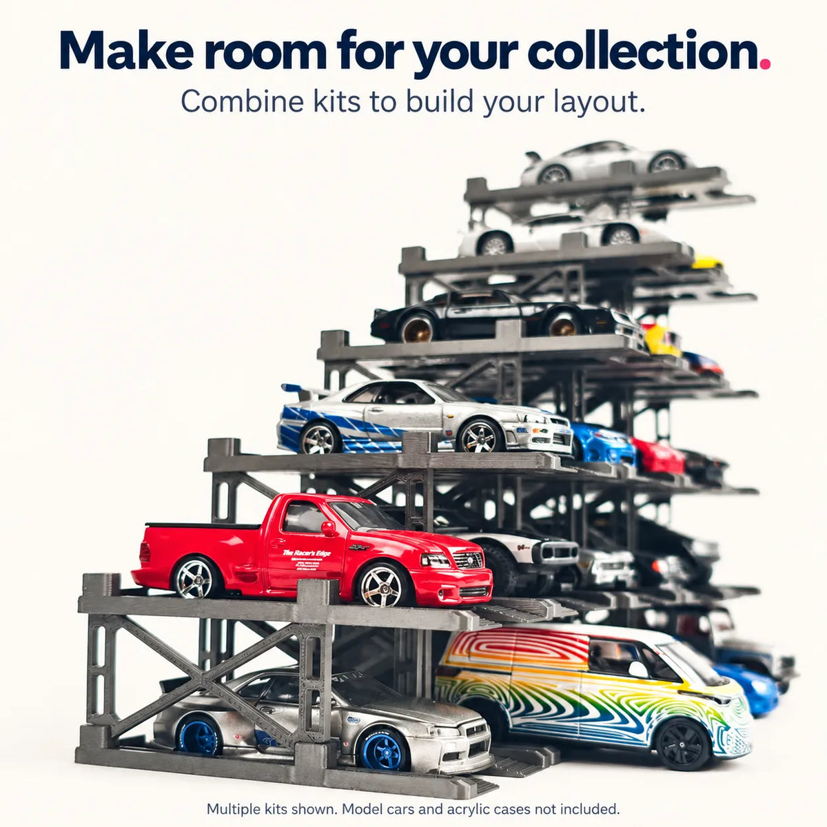 1:64 Modular Car Display Rack — 10-Space Kit