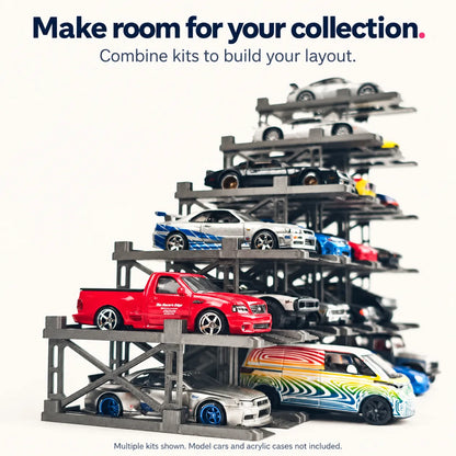 1:64 Modular Car Display Rack — 10-Space Kit