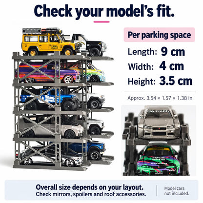 1:64 Modular Car Display Rack — 10-Space Kit