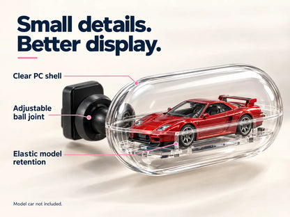 1:64 In-Car Model Display Case — Clear Capsule