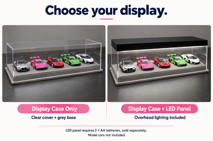 1:64 & 1:43 Acrylic Display Case — Grey Base