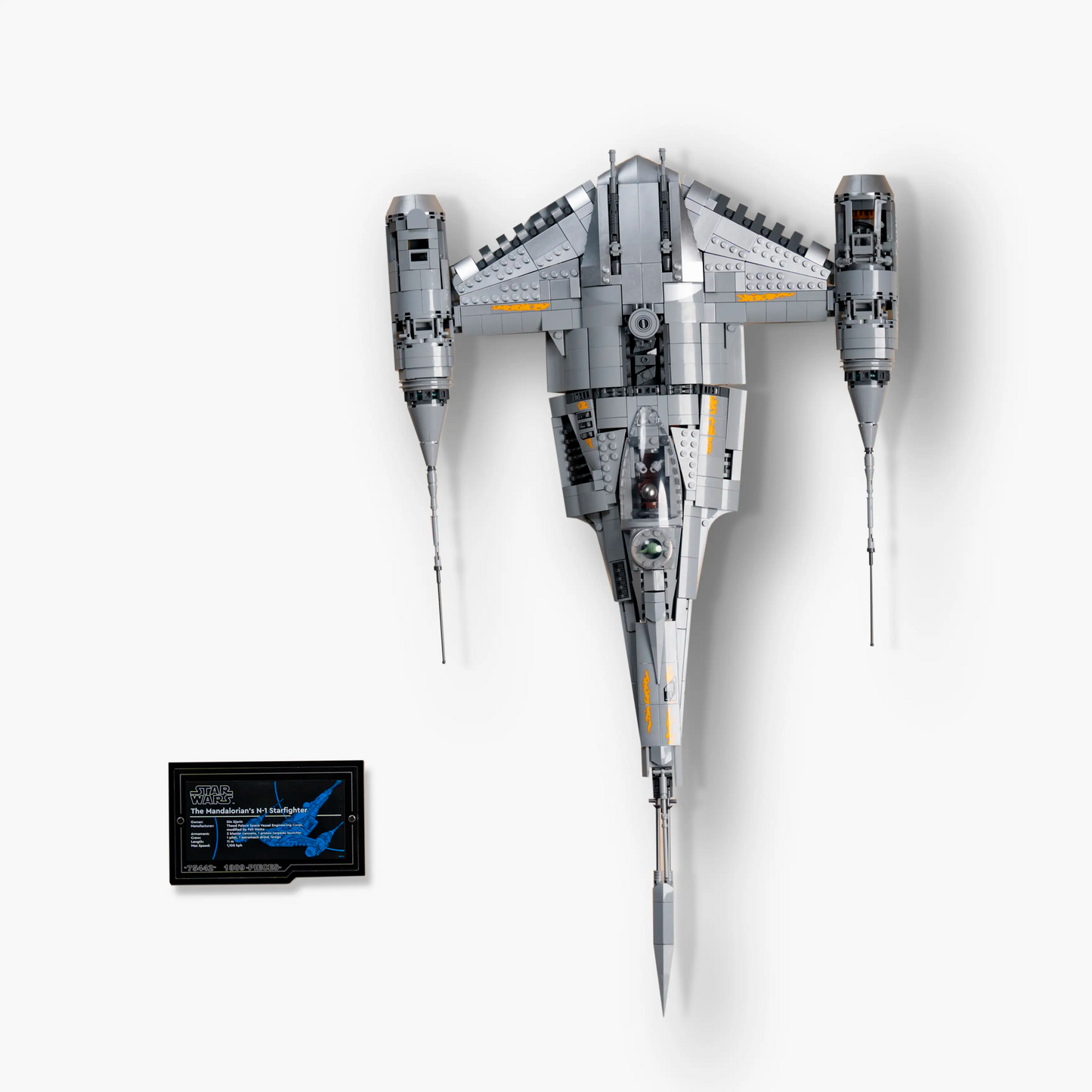 Wall Mount Display for Lego 75442 Star Wars™ The Mandalorian's N-1 Starfighter™