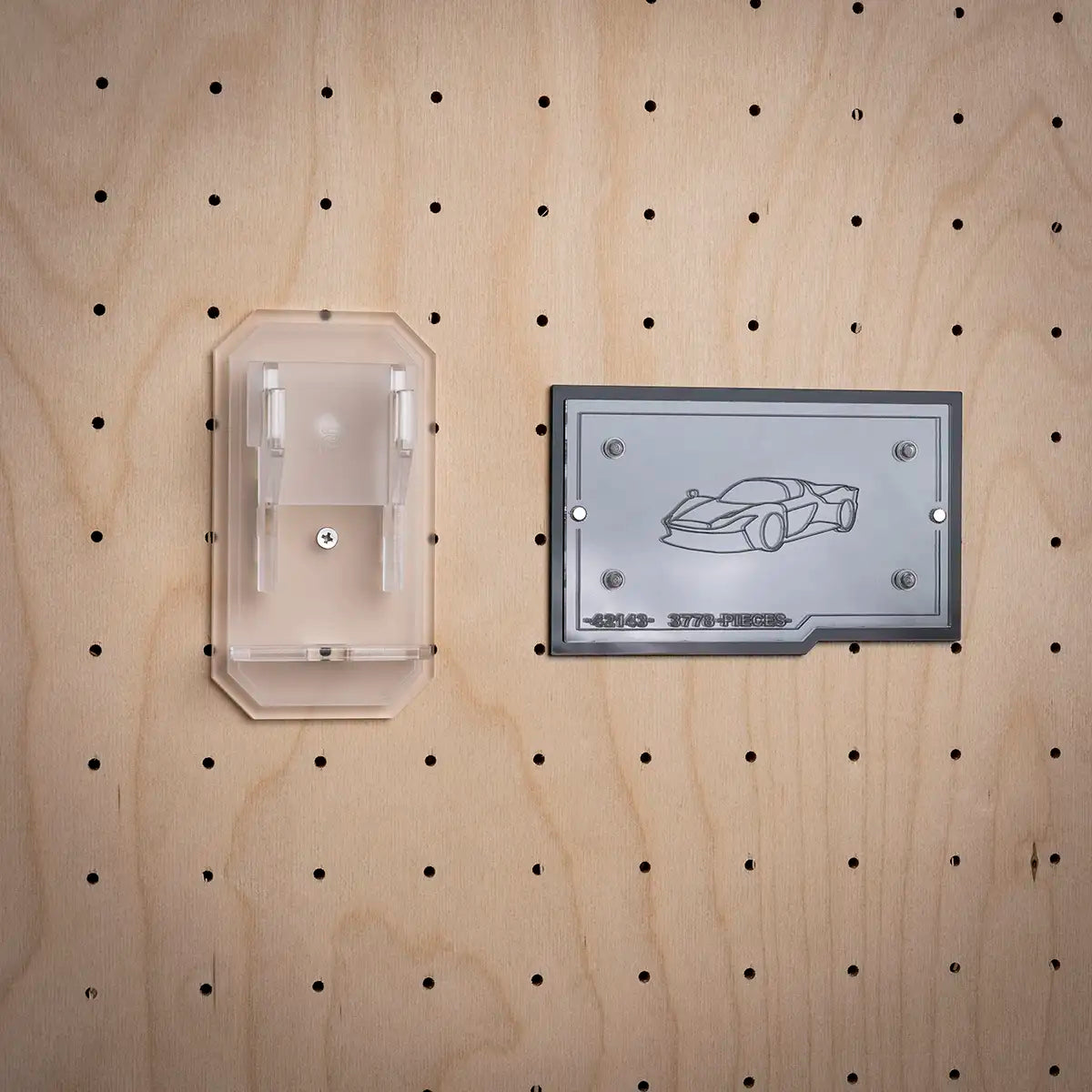 Acrylic Wall Mount for LEGO Technic 42143 Ferrari Daytona SP3 with Display Plaque