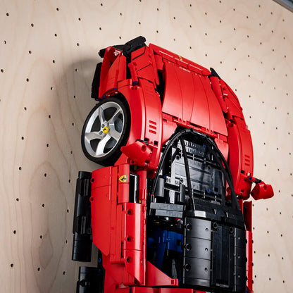 Acrylic Wall Mount for LEGO Technic 42143 Ferrari Daytona SP3 with Display Plaque