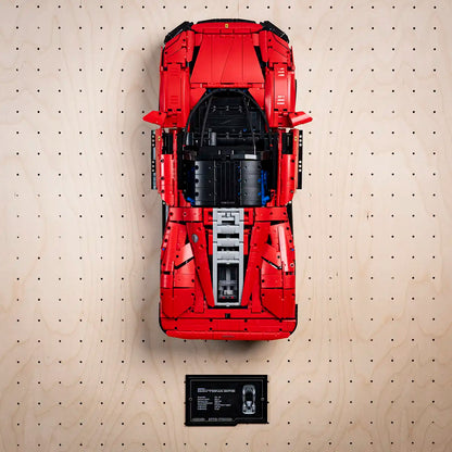 Acrylic Wall Mount for LEGO Technic 42143 Ferrari Daytona SP3 with Display Plaque