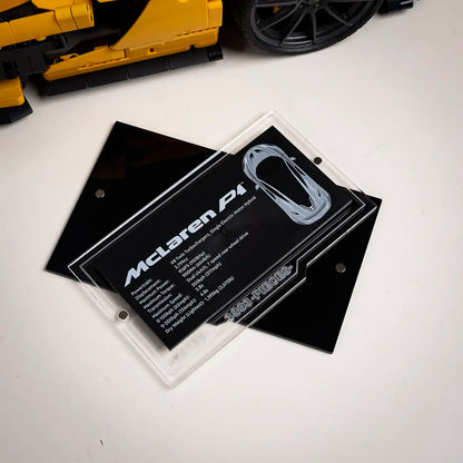 Acrylic Wall Mount for LEGO Technic 42172 McLaren P1 with Display Plaque