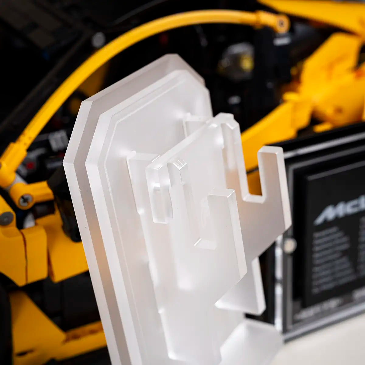Acrylic Wall Mount for LEGO Technic 42172 McLaren P1 with Display Plaque