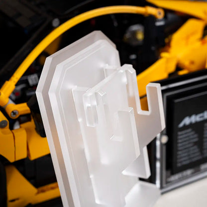 Acrylic Wall Mount for LEGO Technic 42172 McLaren P1 with Display Plaque
