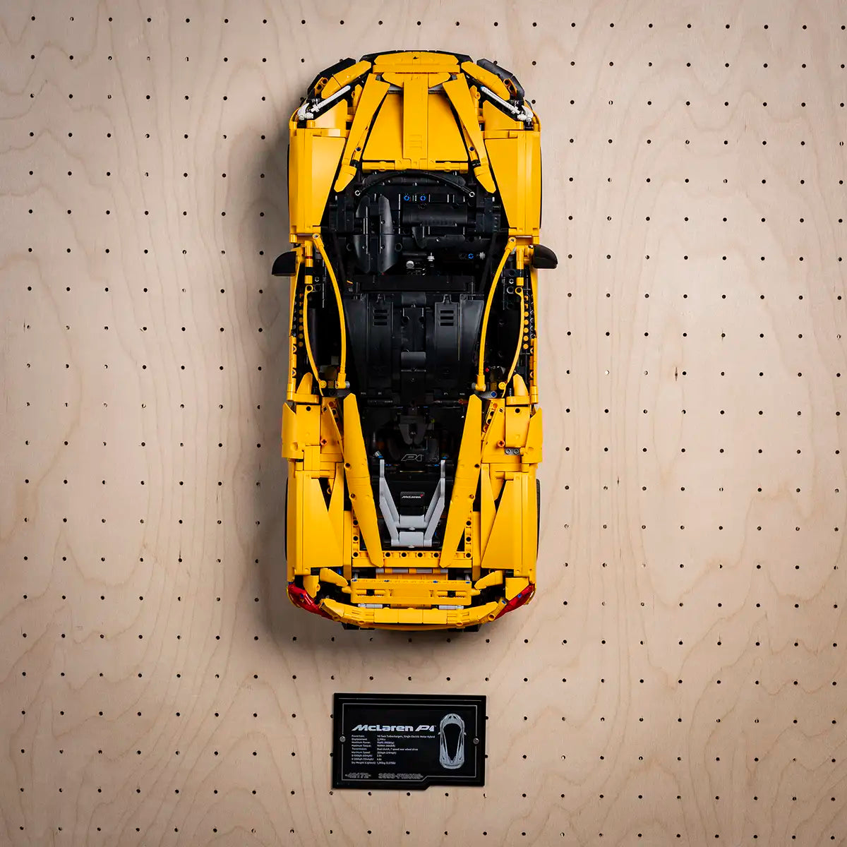 Acrylic Wall Mount for LEGO Technic 42172 McLaren P1 with Display Plaque