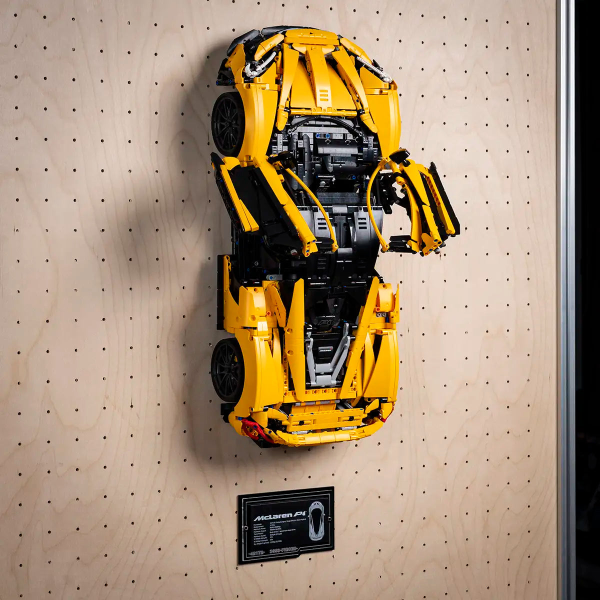 Acrylic Wall Mount for LEGO Technic 42172 McLaren P1 with Display Plaque
