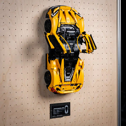 Acrylic Wall Mount for LEGO Technic 42172 McLaren P1 with Display Plaque
