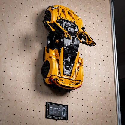 Acrylic Wall Mount for LEGO Technic 42172 McLaren P1 with Display Plaque
