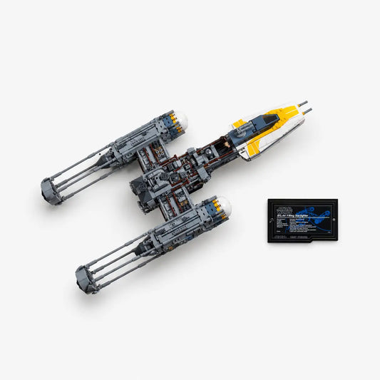 Wall mount display for Lego Star Wars™ 75181 Y-Wing Starfighter™