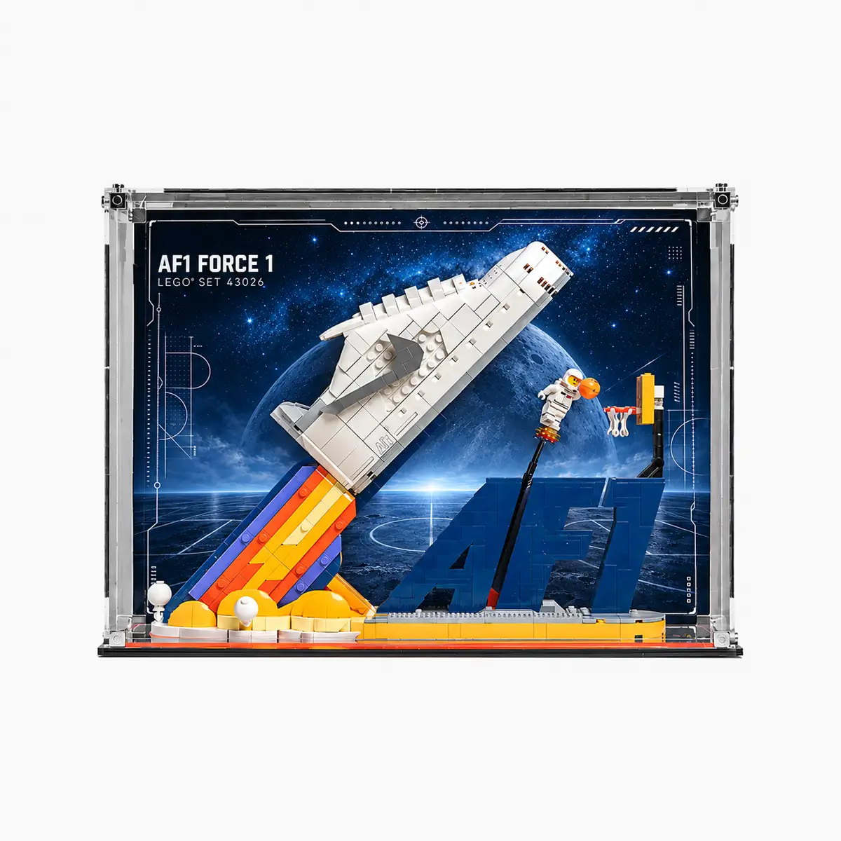 Display Case for LEGO® 43026 Nike Air Force 1 — Desktop & Wall Mount