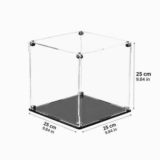 9.8″ Acrylic Cube Display Case — 25 × 25 × 25 cm