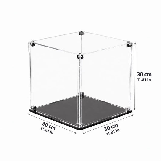 11.8″ Acrylic Cube Display Case — 30 × 30 × 30 cm