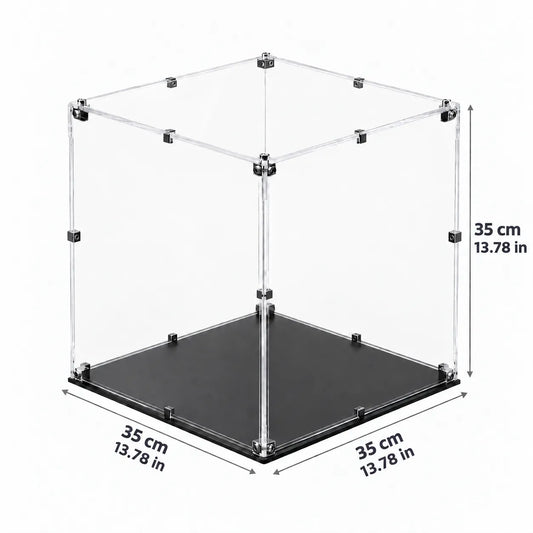 13.8″ Acrylic Cube Display Case — 35 × 35 × 35 cm