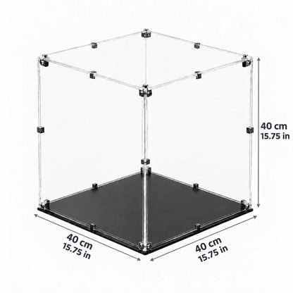 15.7″ Acrylic Cube Display Case — 40 × 40 × 40 cm