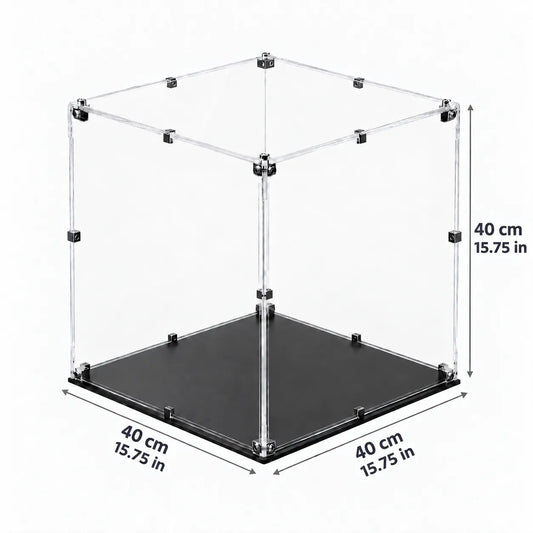 15.7″ Acrylic Cube Display Case — 40 × 40 × 40 cm