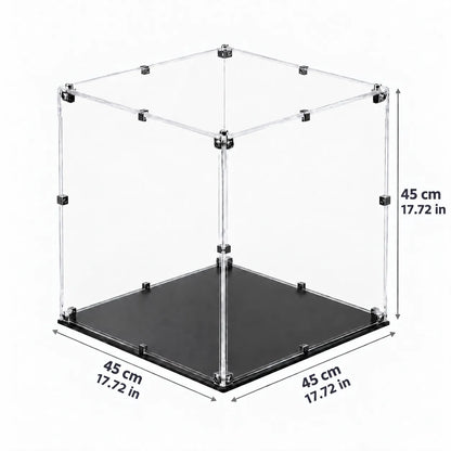 17.7″ Acrylic Cube Display Case — 45 × 45 × 45 cm