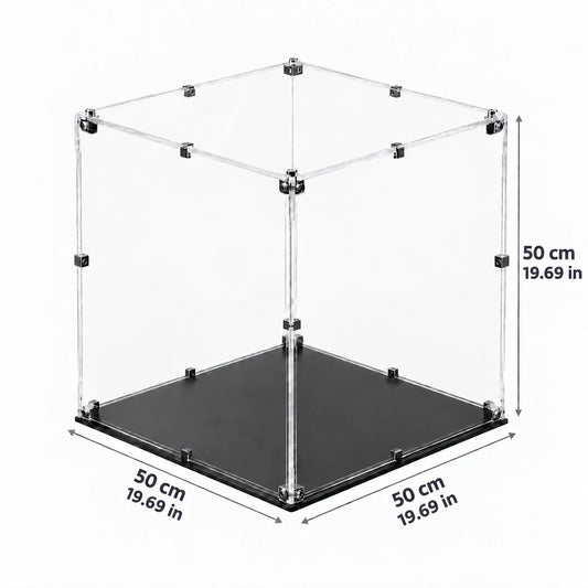 19.7″ Acrylic Cube Display Case — 50 × 50 × 50 cm