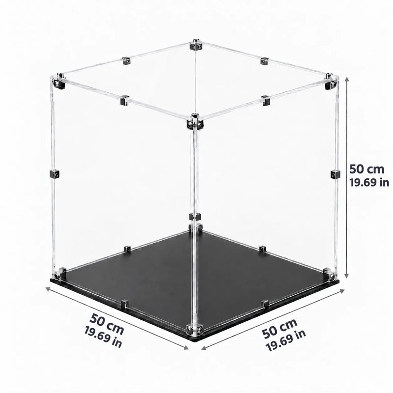 19.7″ Acrylic Cube Display Case — 50 × 50 × 50 cm
