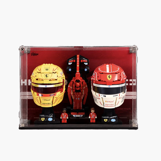 Premium Acrylic Wall Mount Display Case for LEGO® F1 Ferrari Team Helmets 43014 & 43022