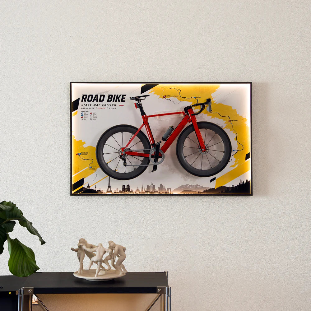 Wall Mounted Display Frame for LEGO® Icons 11380 Road Bike
