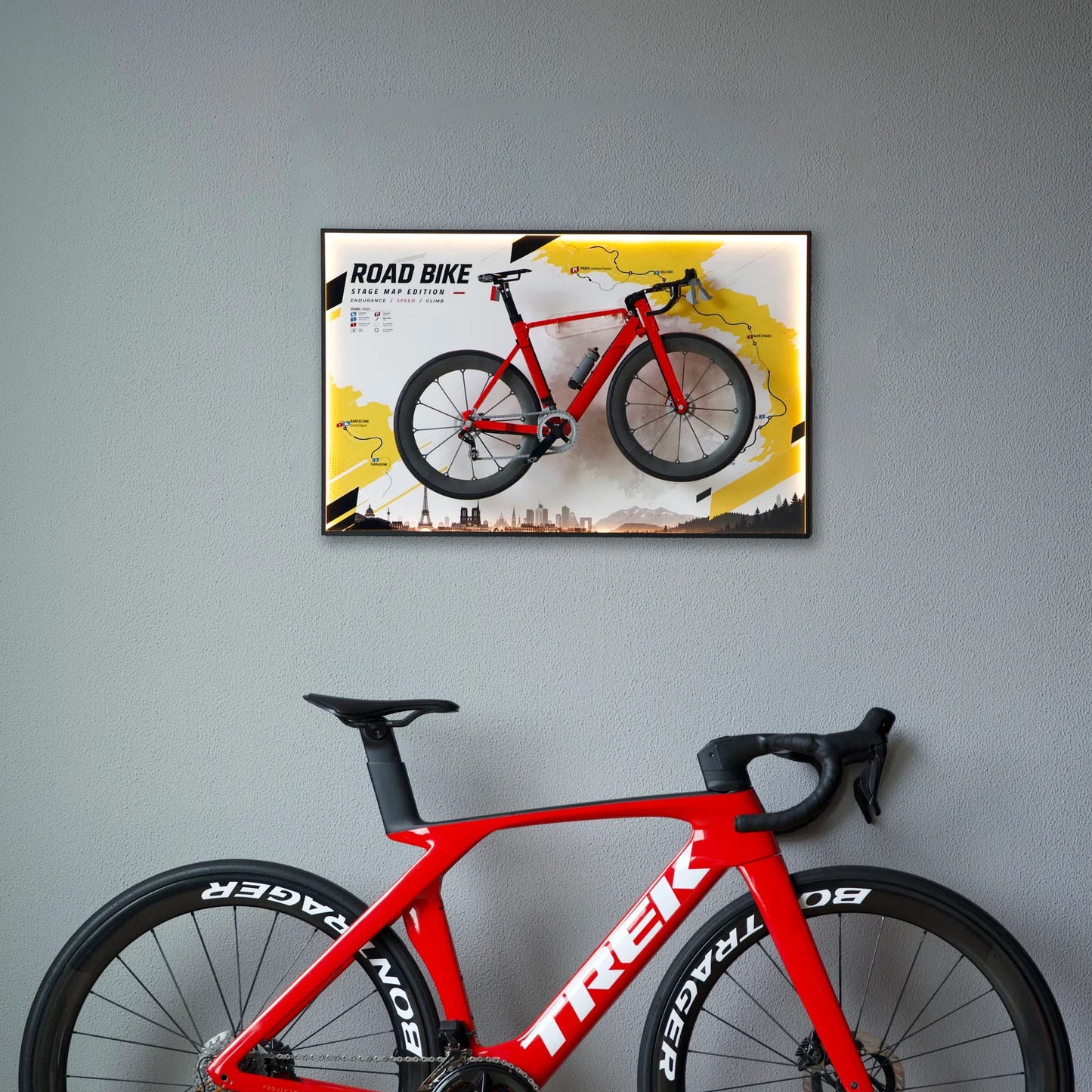 Wall Mounted Display Frame for LEGO® Icons 11380 Road Bike