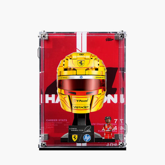 Premium Wall Mount Display Case For LEGO F1 helmets