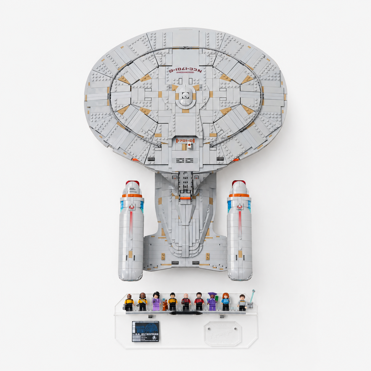 Wall Mount Display for LEGO® ICONS 10356 Star Trek: U.S.S. Enterprise NCC-1701-D™