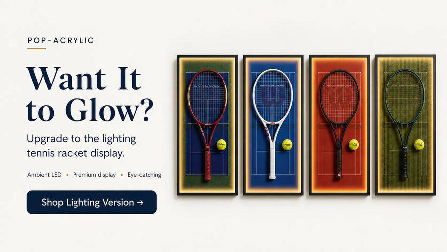 Premium Acrylic Tennis Racket Display – Aussie Blue Melbourne