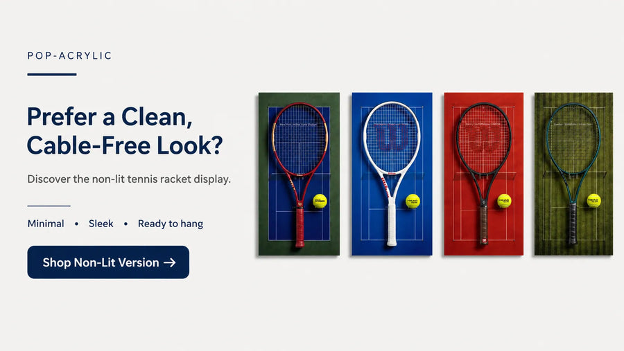 Lighting Tennis Racket Display Frame – Aussie Blue Melbourne