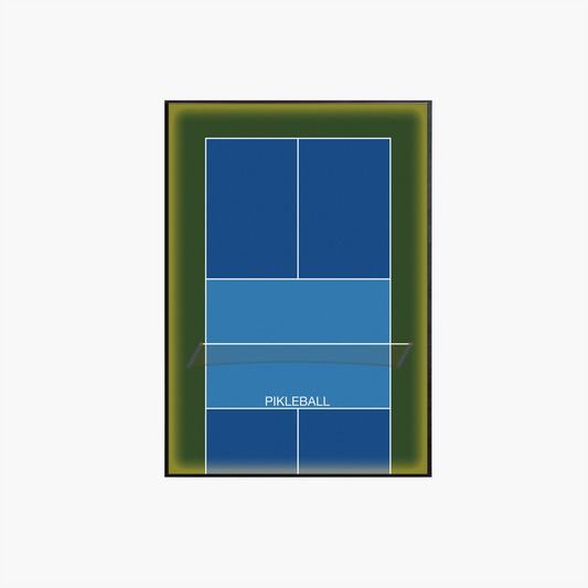 Lighting PickleBall Paddle Wall Mount Display Frame Blue & Green