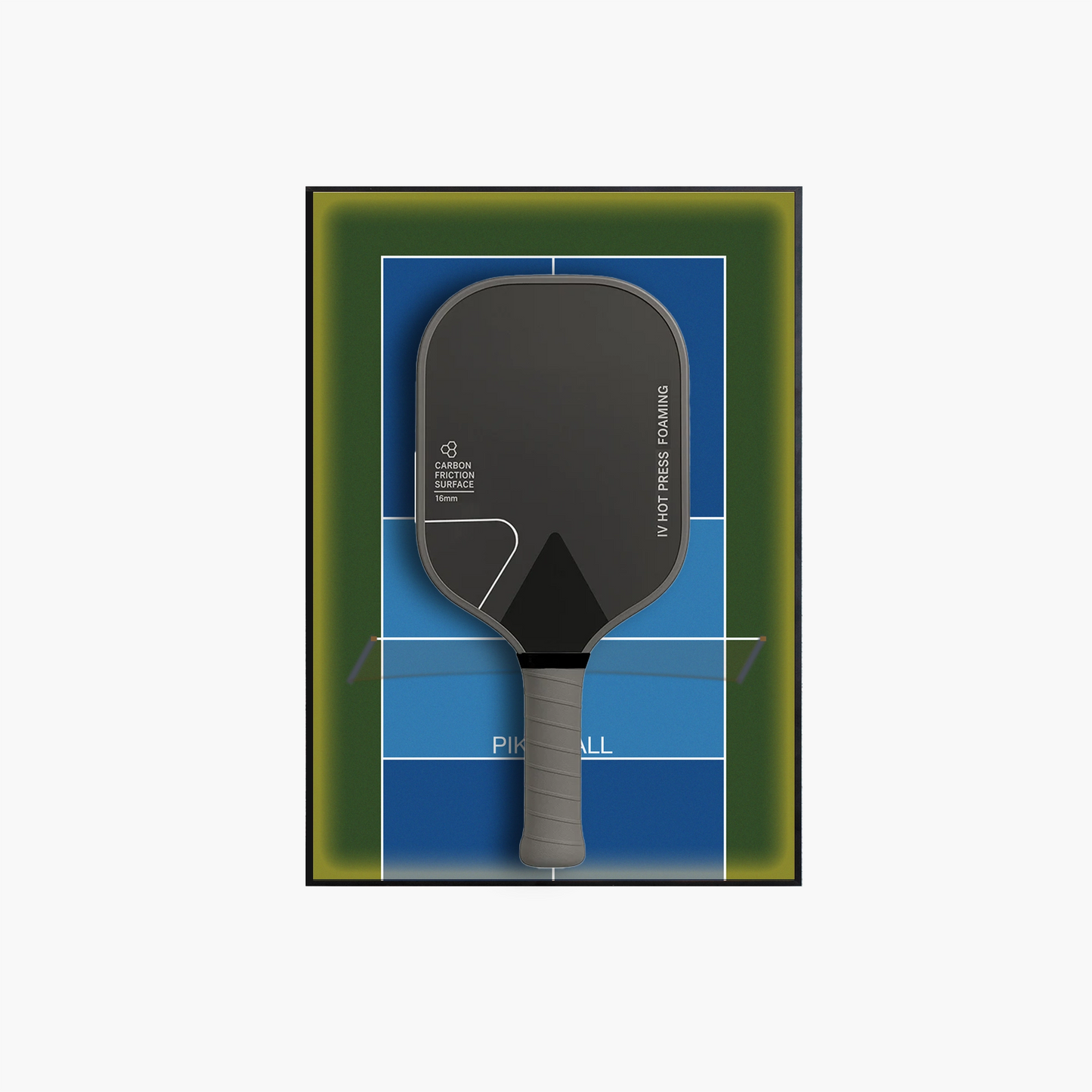 Lighting PickleBall Paddle Wall Mount Display Frame Blue & Green