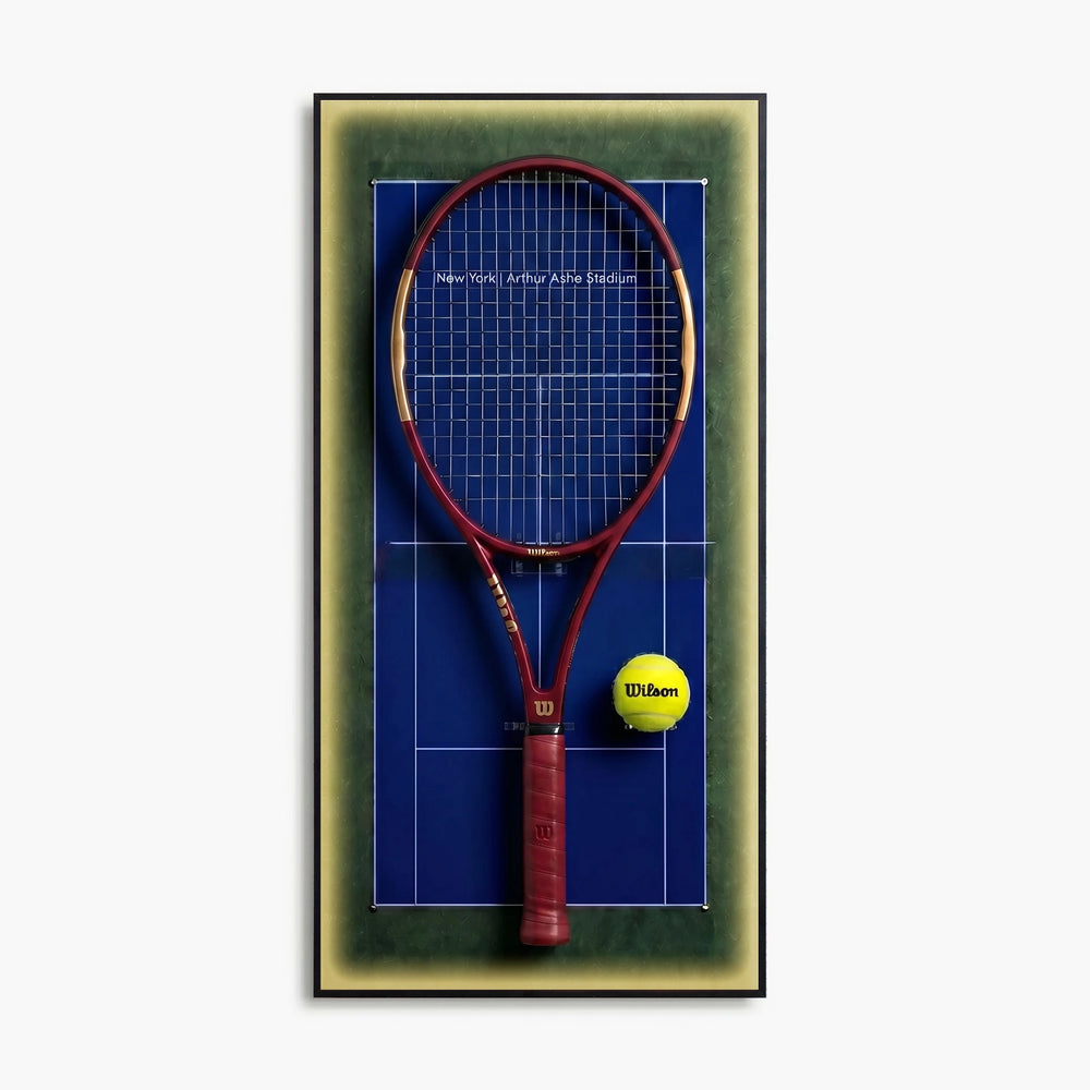 LED tennis racket display frame