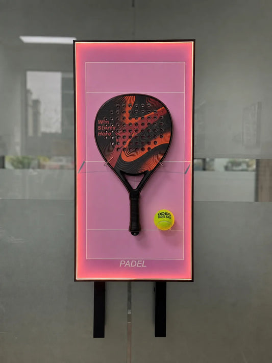 Lighting Padel Racket Wall Mount Display Frame