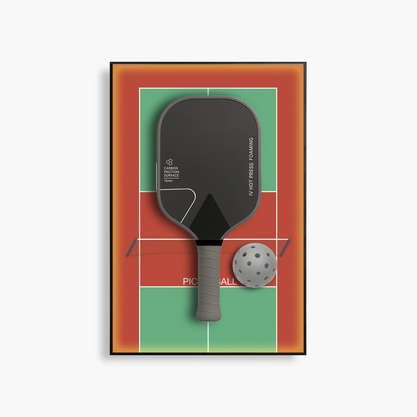 Lighting Pickleball Paddle Display Frame – Court-Inspired Sports Wall Art