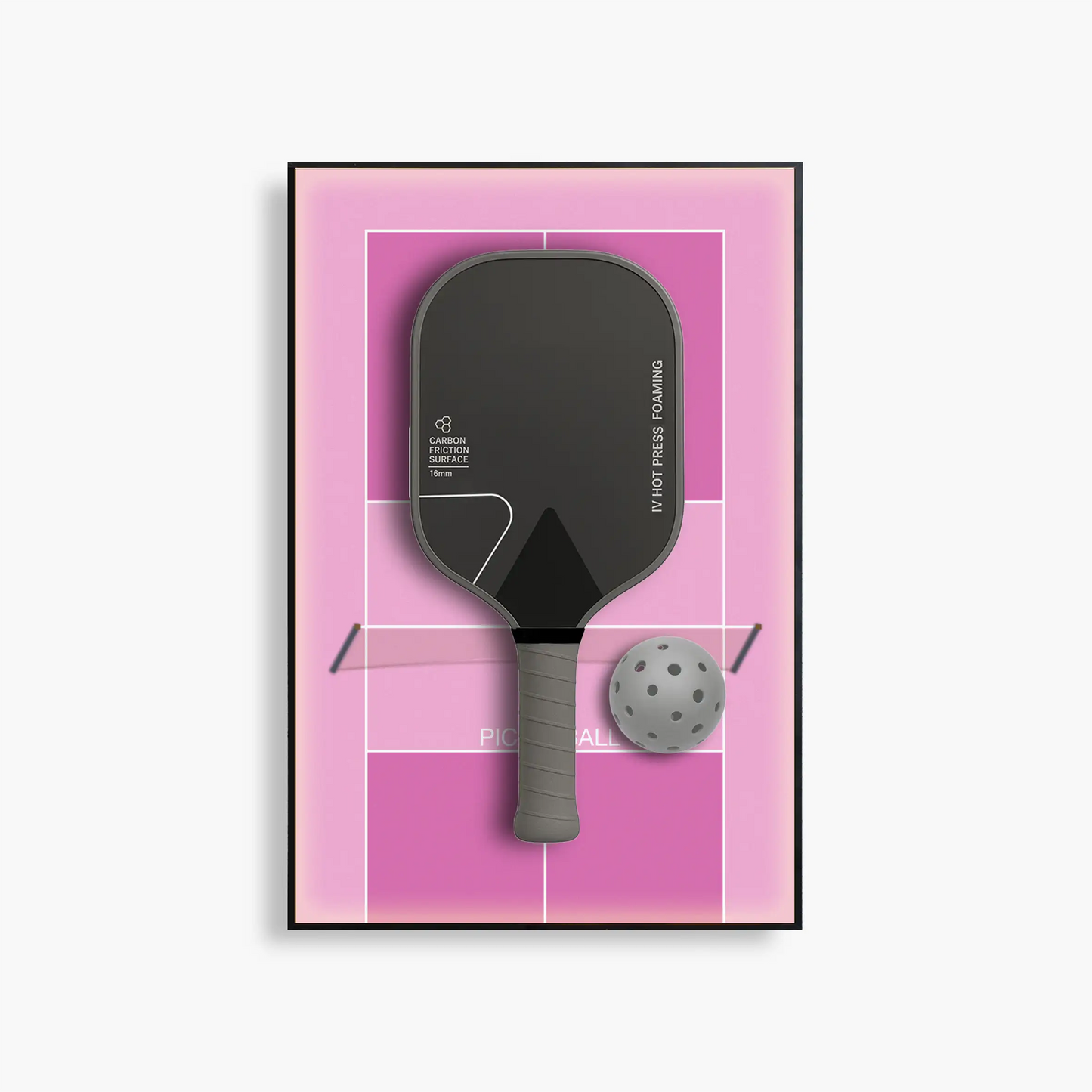 Lighting Pickleball Paddle Display Frame – Court-Inspired Sports Wall Art
