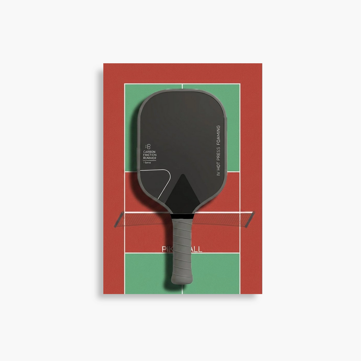 【Premium】Acrylic PickleBall Paddle Wall Mount Display Board Red & Green