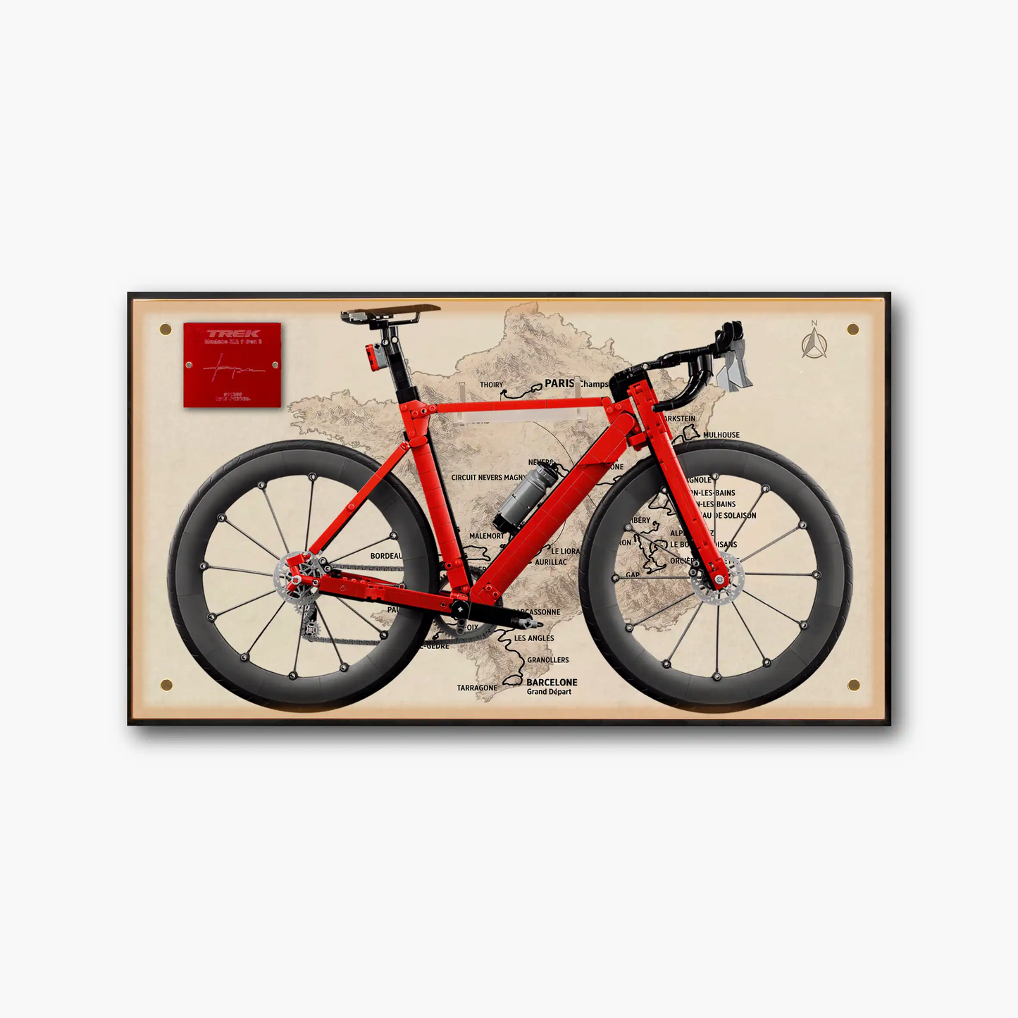 【LIGHT-UP】 Wall Mounted Display Frame for LEGO® Icons 11380 Road Bike