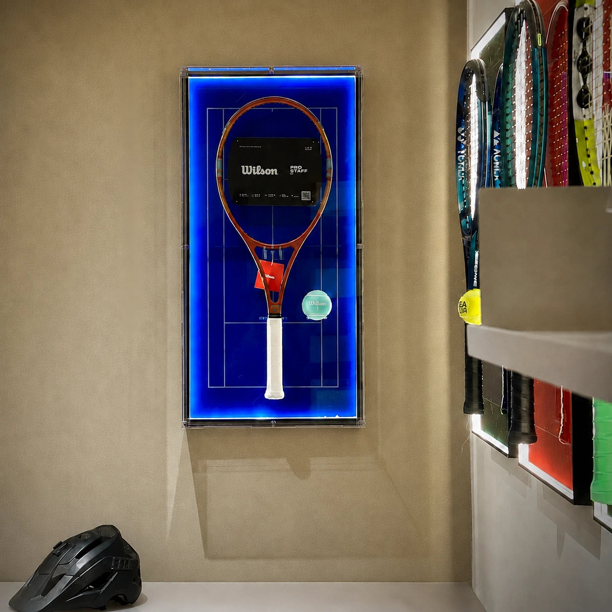 Lighting Tennis Racket Display Frame – Aussie Blue Melbourne