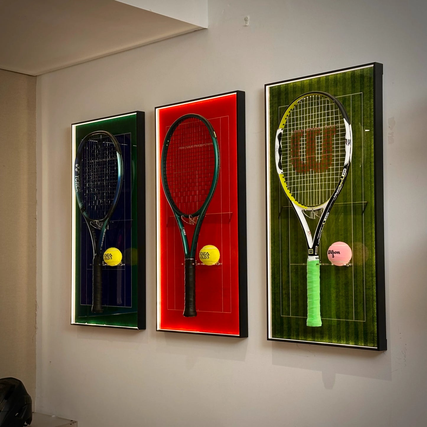 Lighting Tennis Racket Display Frame – Pristine Lawn London