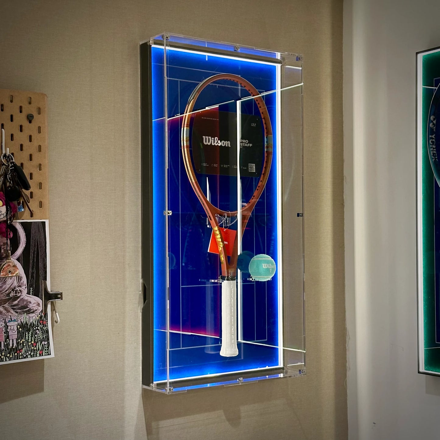 Acrylic Cover for Tenis Racket Display Frame – Ultra Clear & Dustproof