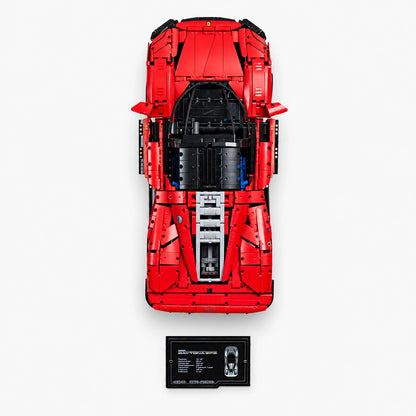 Acrylic Wall Mount for LEGO Technic 42143 Ferrari Daytona SP3 with Display Plaque