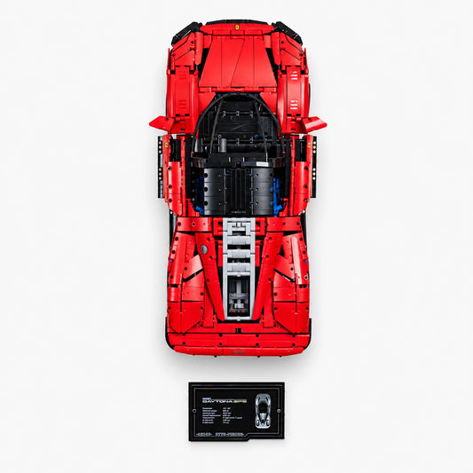 Acrylic Wall Mount for LEGO Technic 42143 Ferrari Daytona SP3 with Display Plaque
