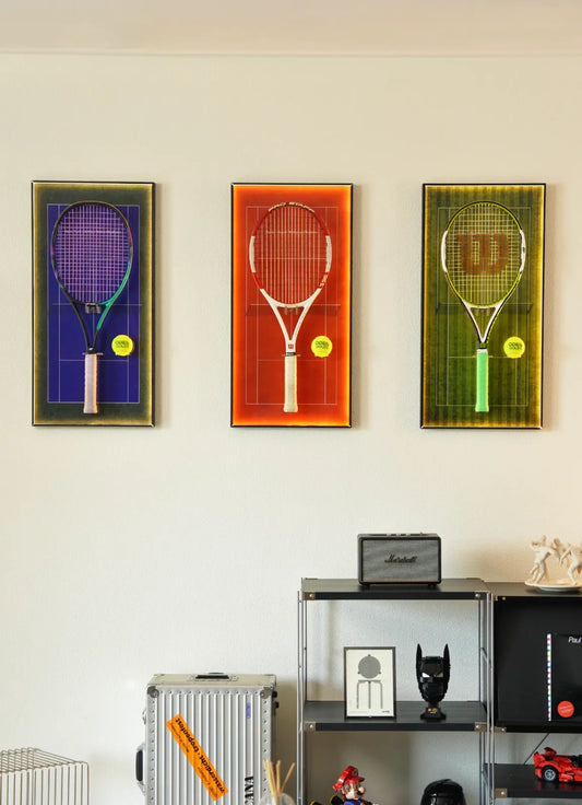 Lighting Tennis Racket Display Frame – Aussie Blue Melbourne